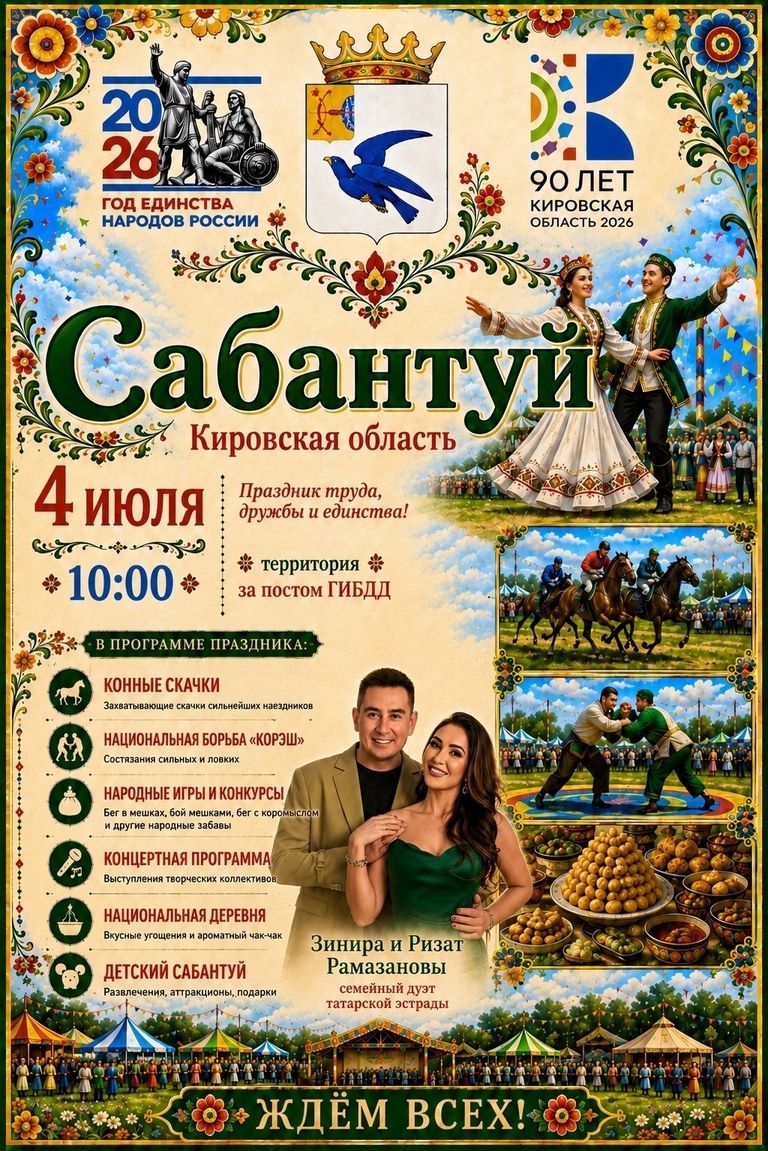 Сабантуй в Малмыже. Фото: Первый Малмыжский, ВКонтакте