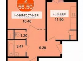 2-к кв. Ростовская область, Ростов-на-Дону ул. Жданова, 7/33 (54.0 м²) - . Ростов-на-Дону - фото 19