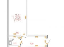 1-к кв. Курская область, Курск просп. Надежды Плевицкой, 23 (37.07 м²) - . Курск - фото 9