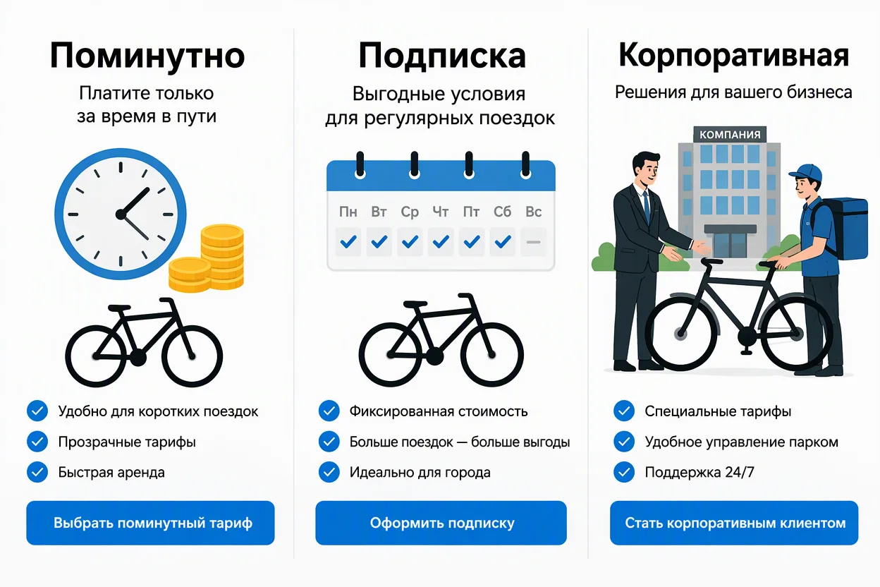 Виды аренды электросамоката для курьеров — поминутный, подписка и корпоративный тариф