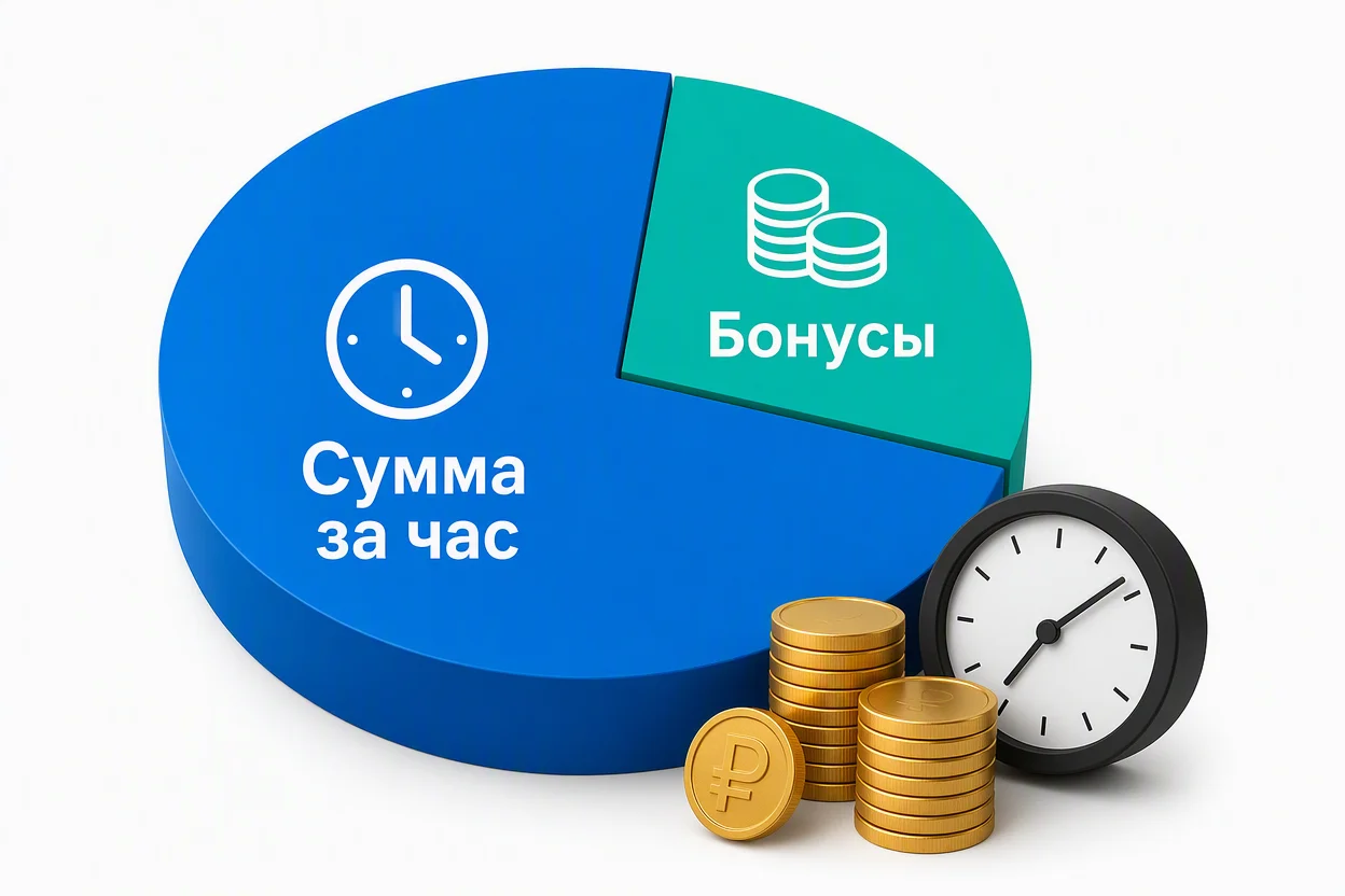 Доход курьера — из чего складывается сумма за час доставки, наглядная разбивка
