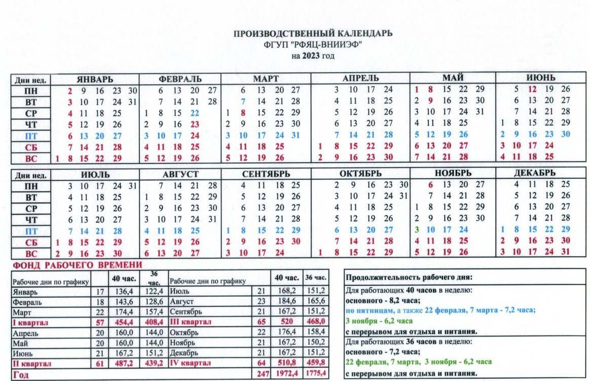 Сколько рабочих дней в 2024 году