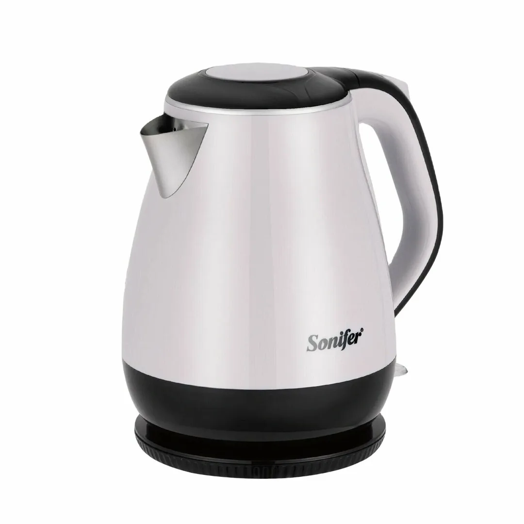 Электрический чайник Sonifer SF-2114, белый, 1,7 л, 1500 Вт, металлический корпус