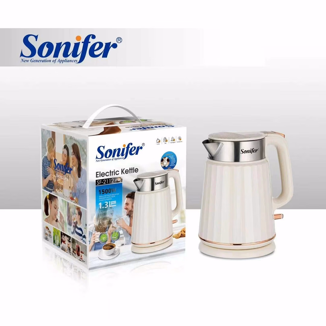Elektr choynakSonifer SF-2112, блокировка без воды, металл/пластик, 1,3 л, 1500 Вт