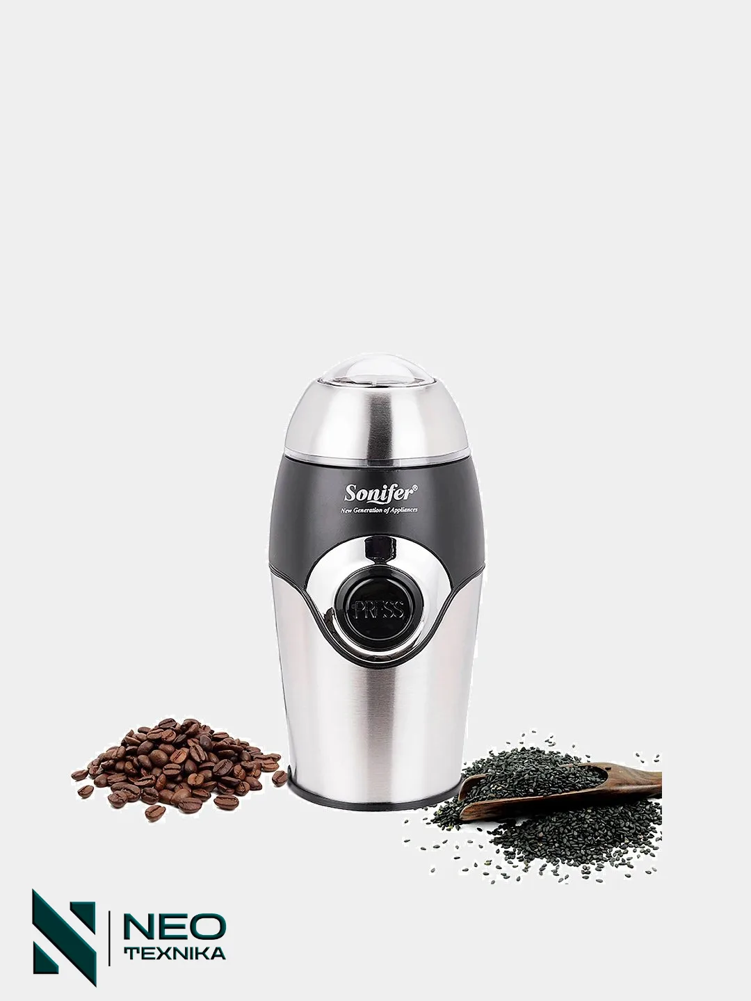 Kofe maydalagich Sonifer SF-3507, 280 Вт, 50 г, 3 степени помола, регулировка, импульсный режим