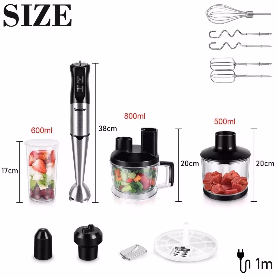 Blender Sonifer SF-8086, многофункциональный, мощность 800Вт, 10 в 1 - 6