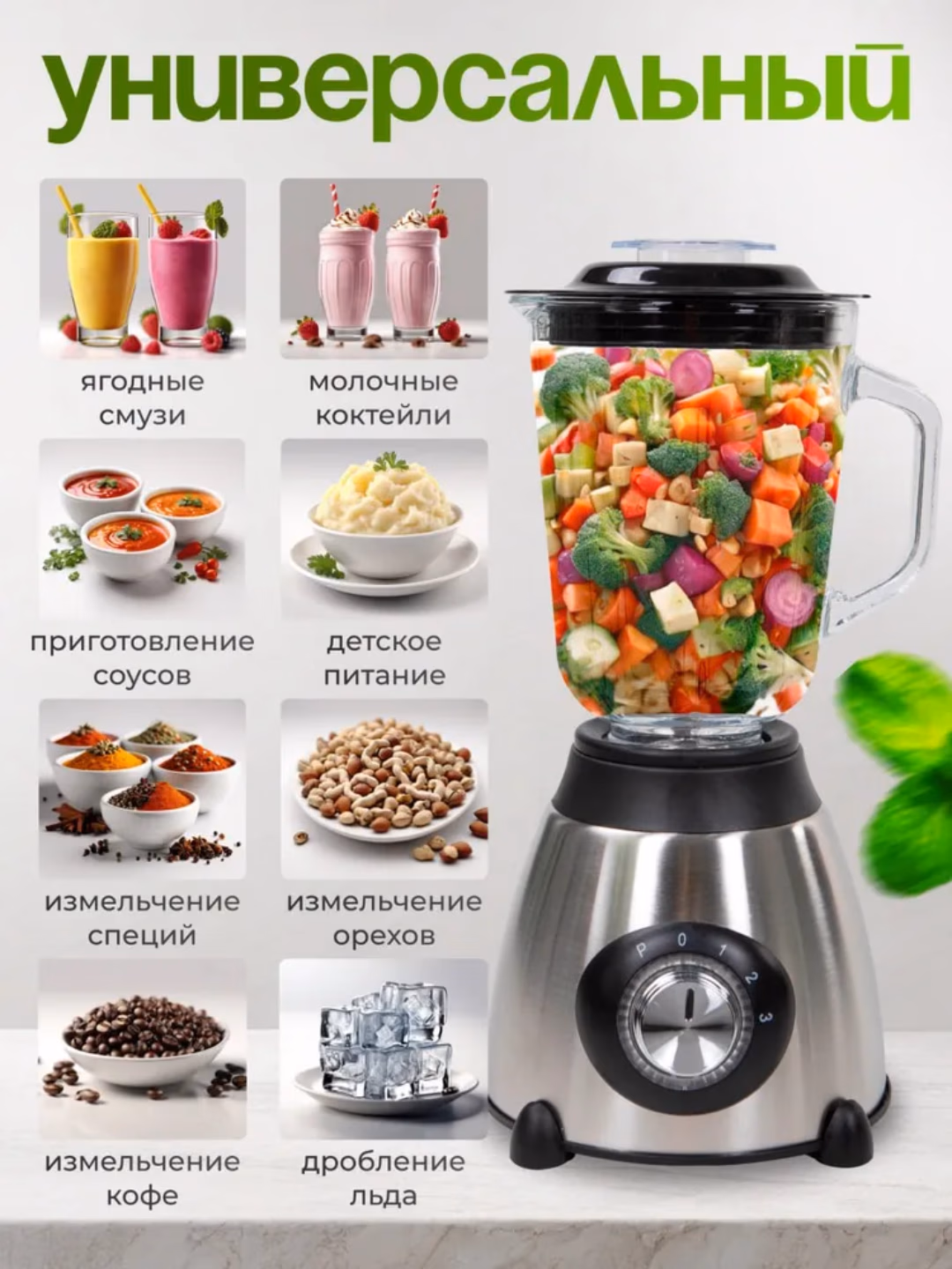 Blender va Kofe maydalagich "Samsung", высокоскоростной, 5 режимов скоростей - 5