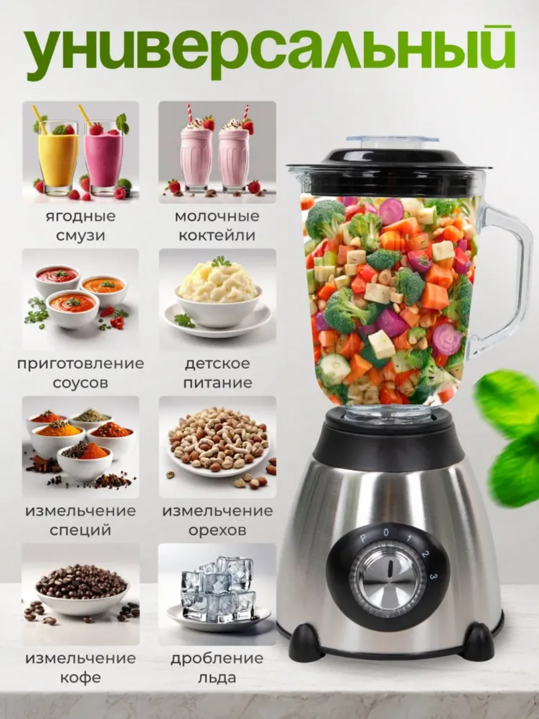 Blender va Kofe maydalagich "Samsung", высокоскоростной, 5 режимов скоростей