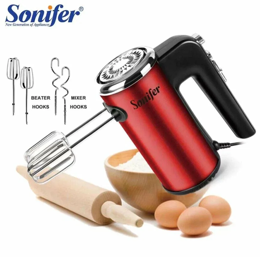 Qo'l mikseri Sonifer SF-7024, 5 скоростей, турборежим, импульсный режим, черный