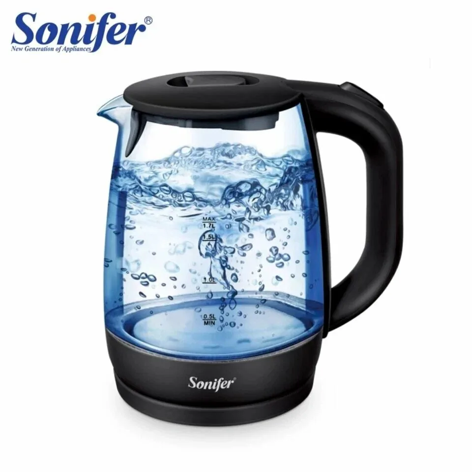 Электрический Elektr choynak Sonifer SF-2079, 2200Вт, с подсветкой, пластик/стекло, белый