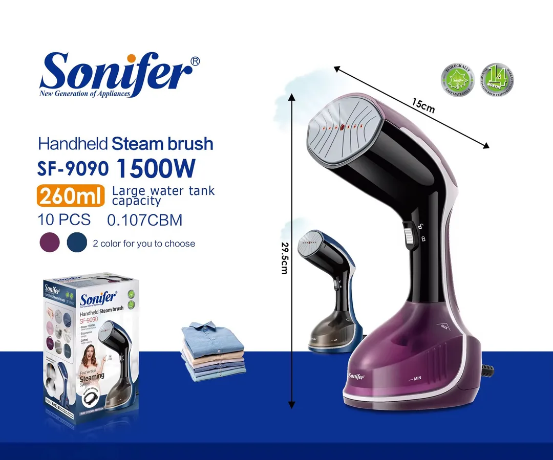 Elektr qo'l bug'li dazmoli Sonifer SF-9090, 1500 W