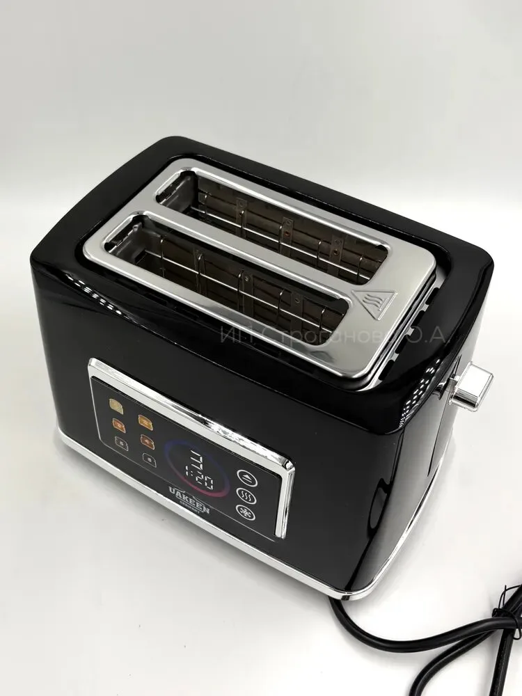 Toster Uakeen (Qora, Displeyli), non va buterbrod uchun, 1000W