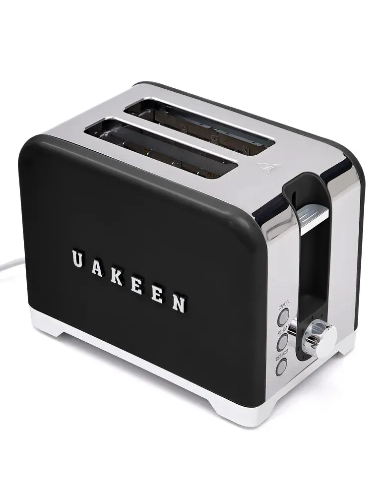 Toster Uakeen (Qora), non va buterbrod uchun, 1000W
