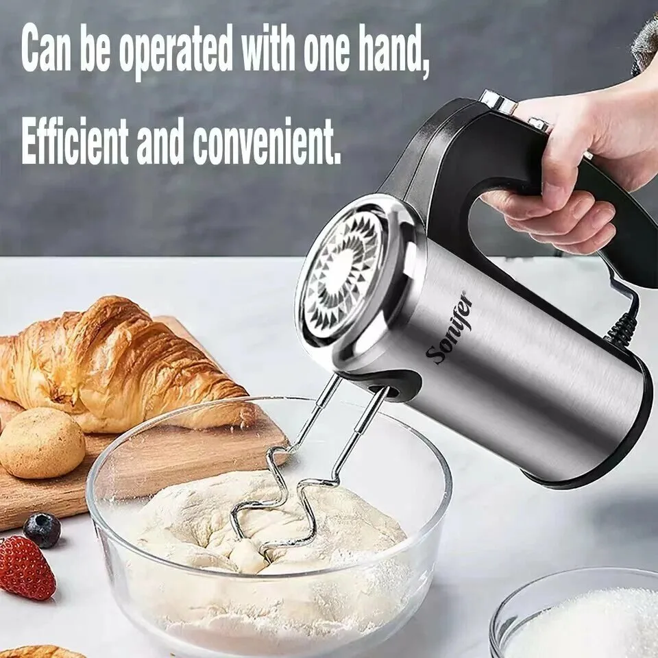 Qo'l mikseri Sonifer SF-7021, 300W, 5 скоростей, турборежим, импульсный режим, черный