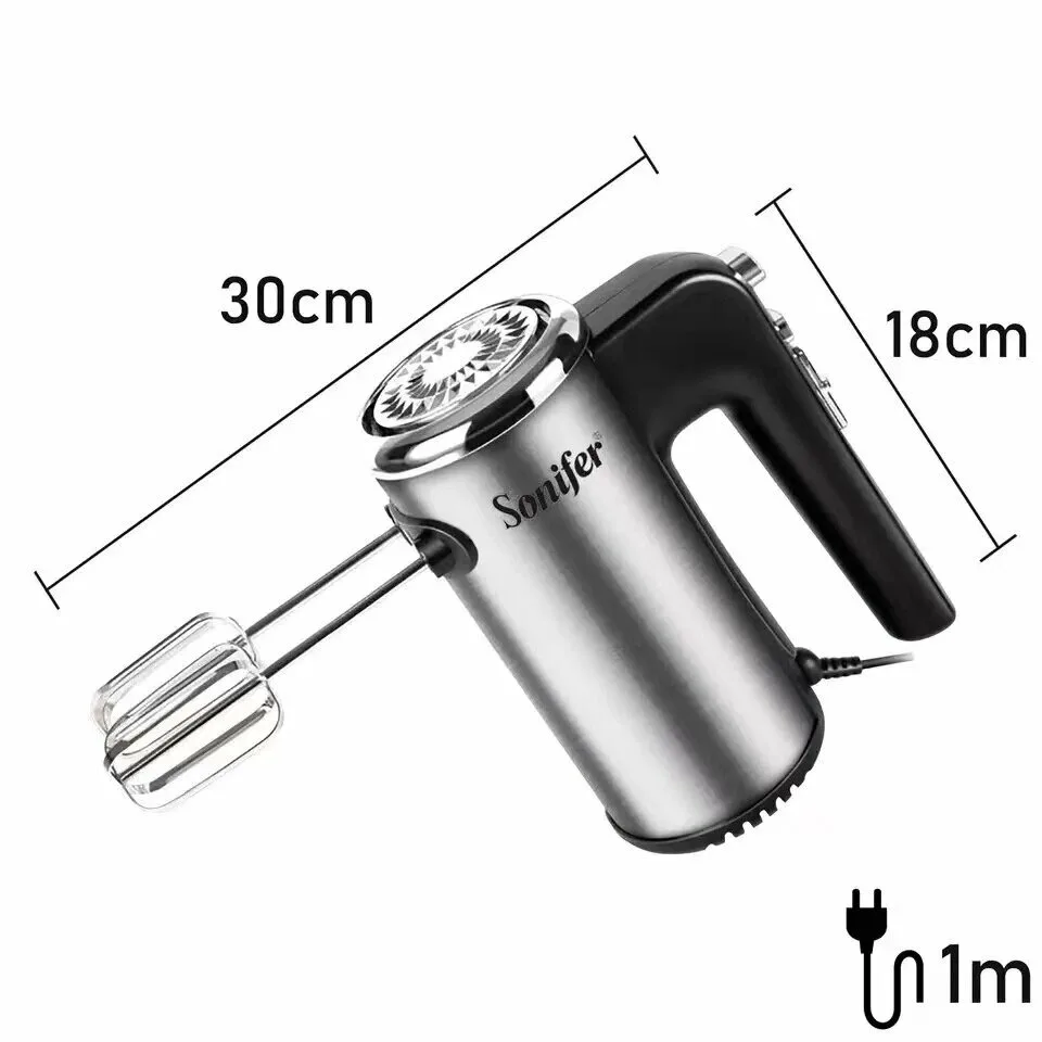 Qo'l mikseri Sonifer SF-7021, 300W, 5 скоростей, турборежим, импульсный режим, черный