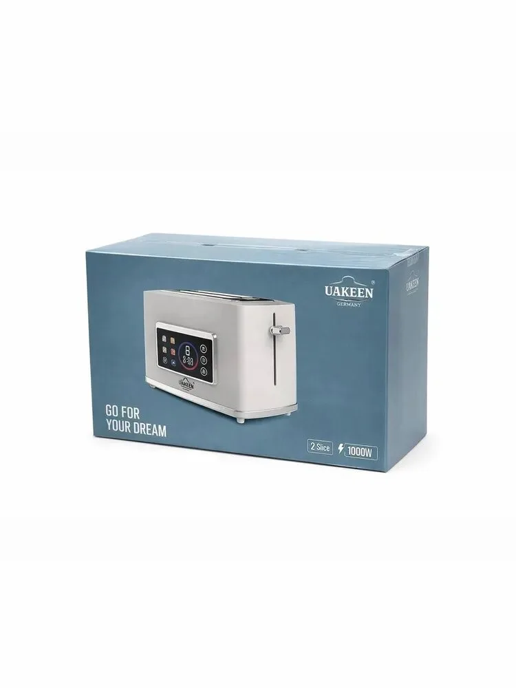 Toster Uakeen (Oq, Displeyli), non va buterbrod uchun, 1000W