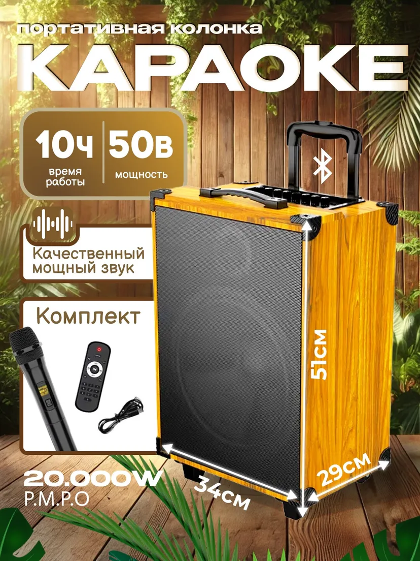 Портативная беспроводная Bluetooth колонка Sing-e KALONKA, Черный