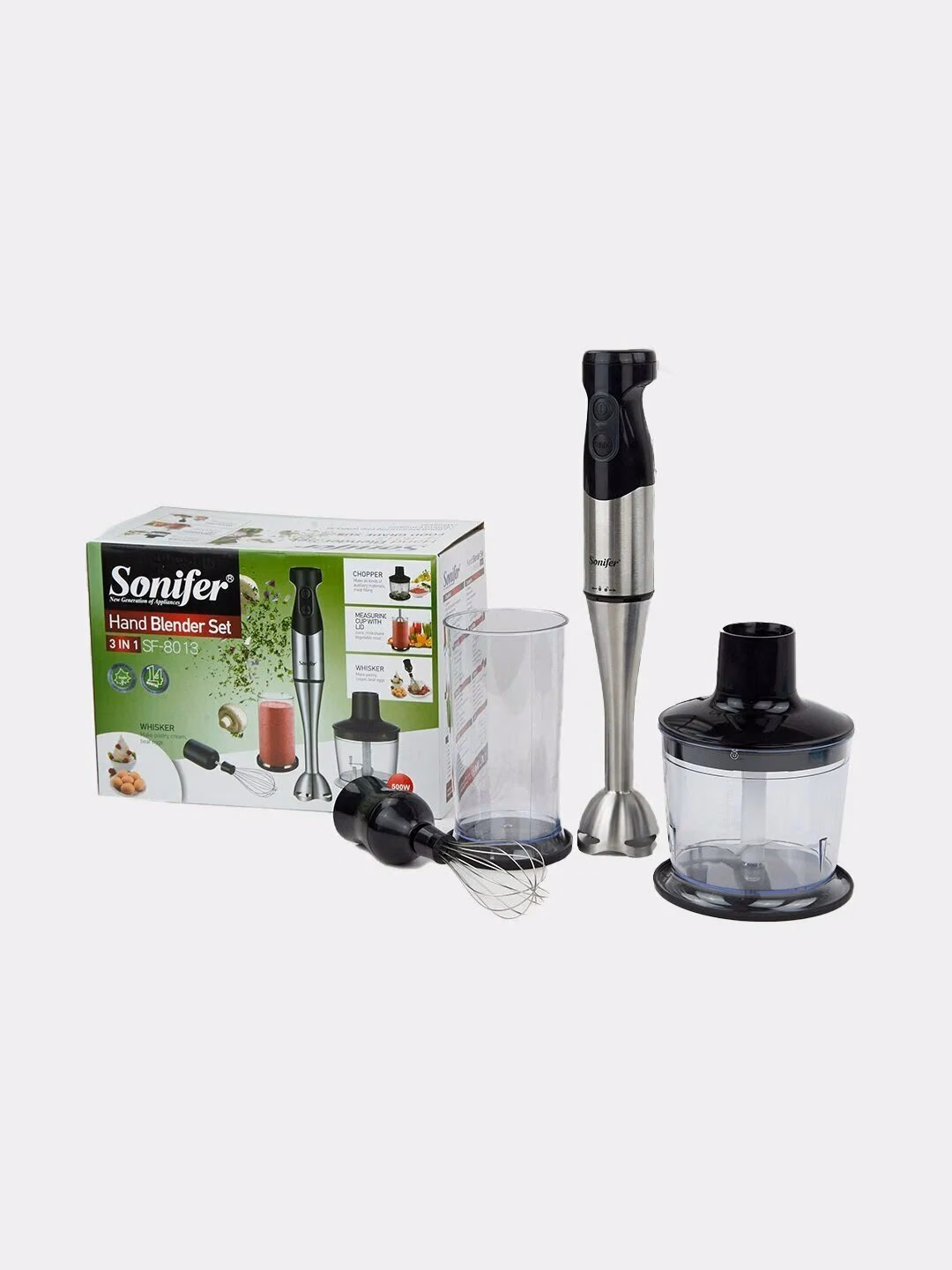 Qo'l blenderi Sonifer SF-8013, мощность 600Вт, 2 скорости, защита от перегрева