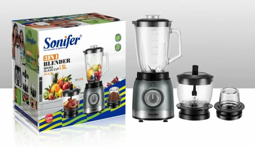 Blender-измельчитель-кофемолка Sonifer SF-8125, многофункциональное устройство