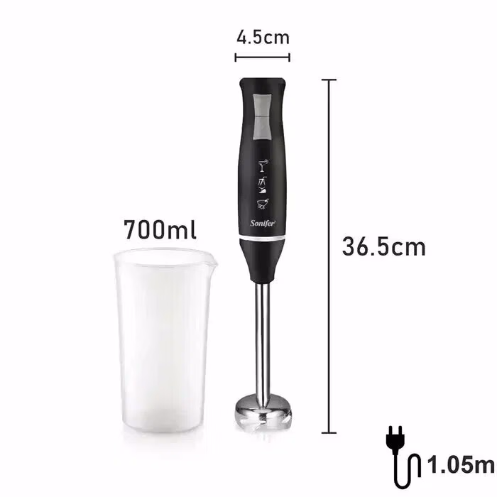 Qo'l blenderi Sonifer SF-8026, мощность 400 Вт, 2 скорости. - 3
