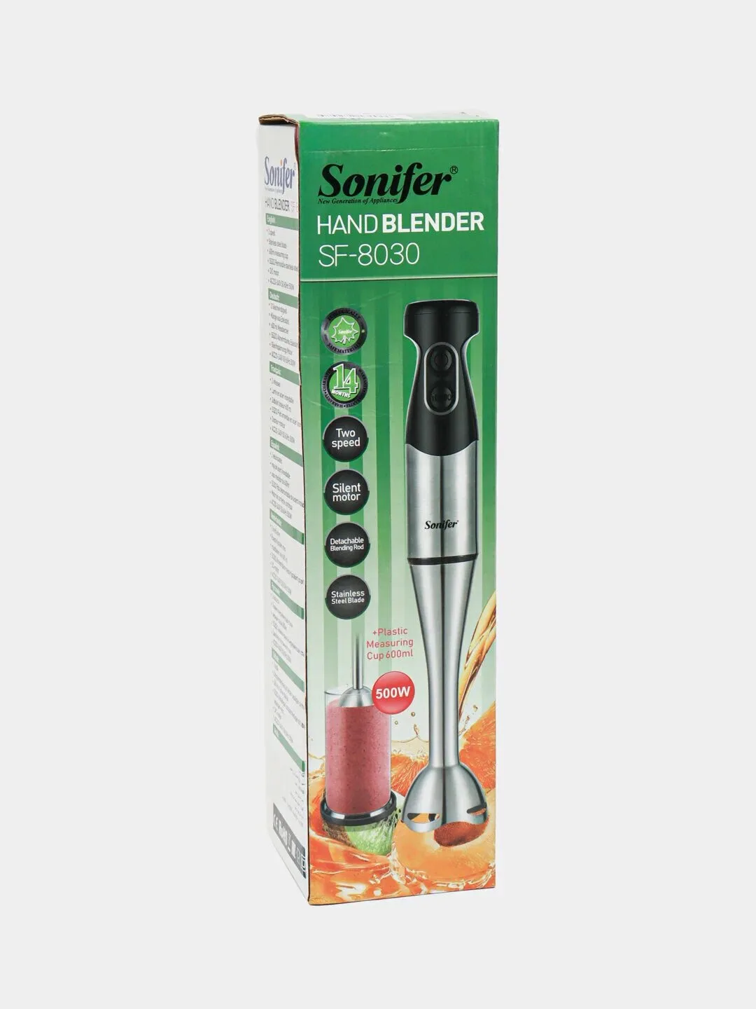 Qo'l blenderi Sonifer SF-8030, 0.6 л, 500 Вт турбо