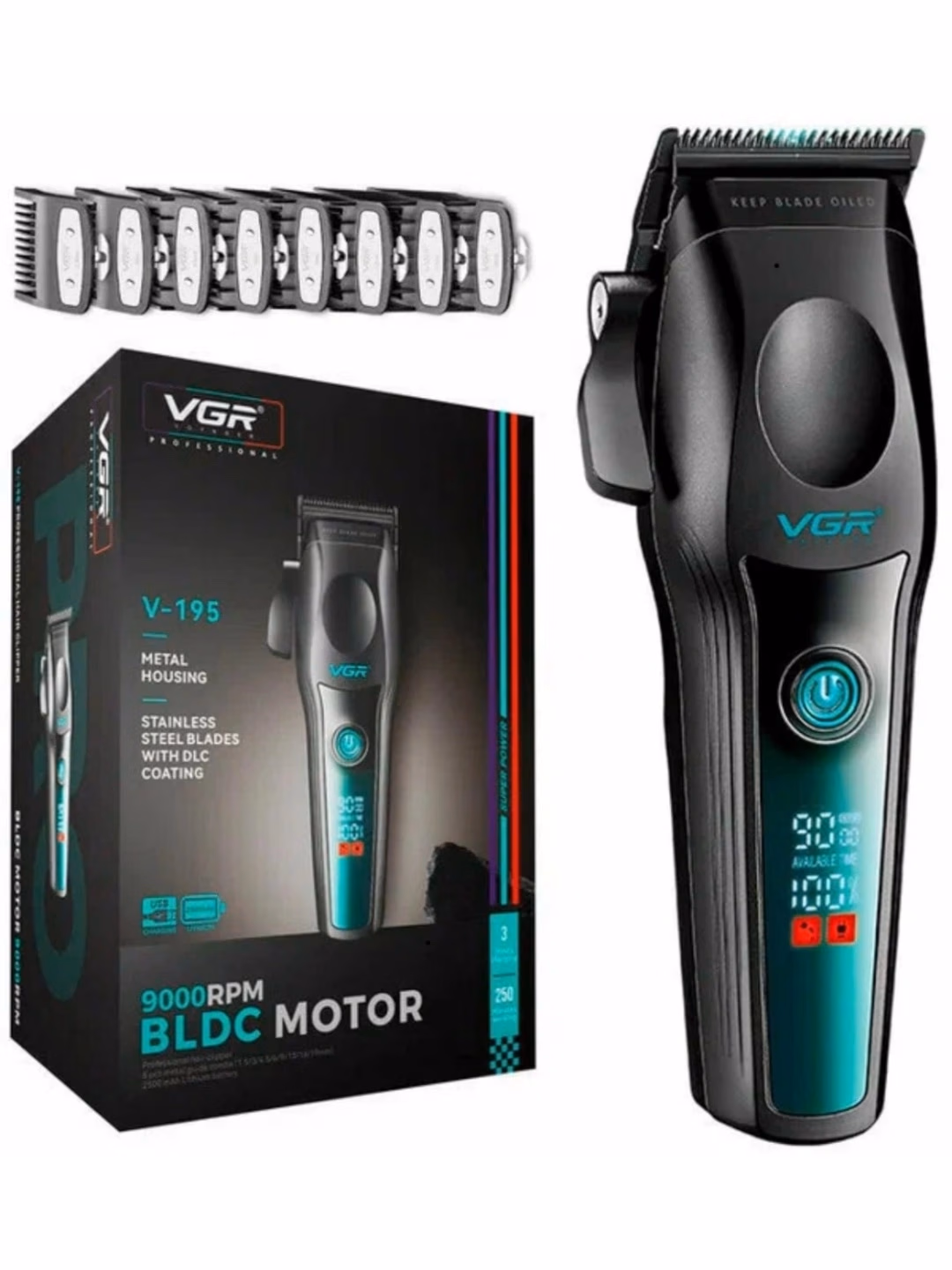 VGR V-195专业 soch-siqal trimmeri: BLDC motor, DLC pichoq