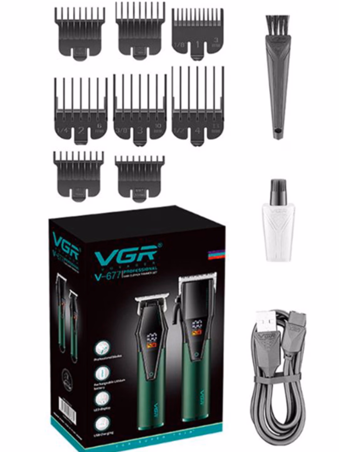 VGR V-677 Soch va soqol mashinkasi, 2000mAh batareya, 240 daq ishlash vaqt - 3