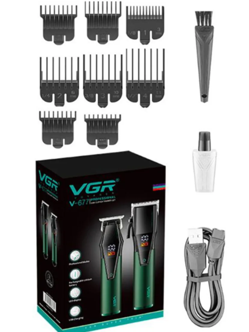 VGR V-677 Soch va soqol mashinkasi, 2000mAh batareya, 240 daq ishlash vaqt