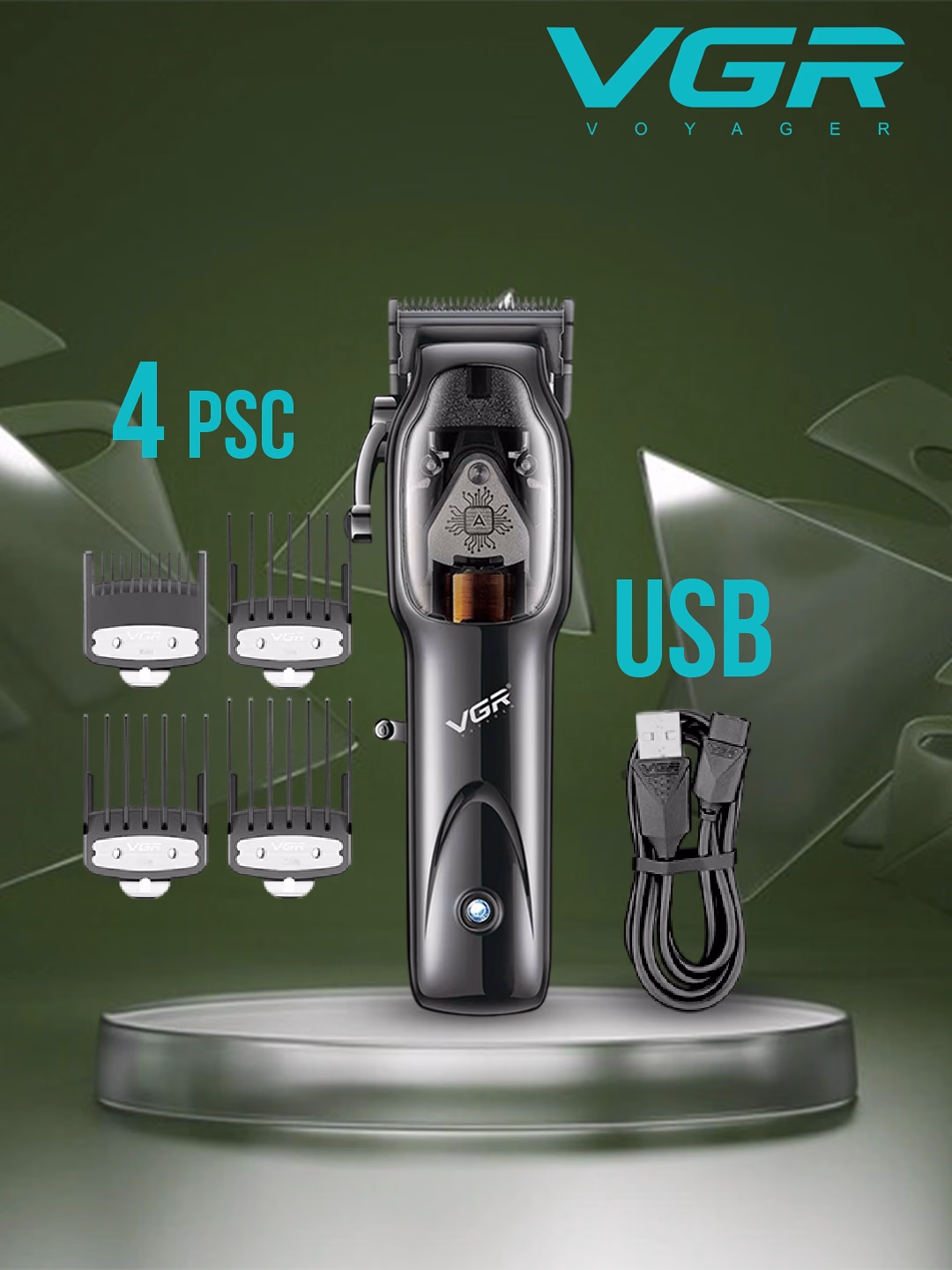 VGR V-653 Soch-Soqol Trimeri, DLC Pichoqlar, 2500mAh Batareya, 100 Daqiqa Ish Vaqti