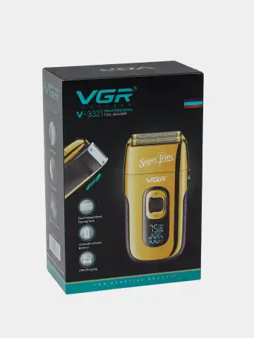 VGR V-332 Foil Trimmer: 1200mAh USB, Soqol va Soch Olish Mashinkasi