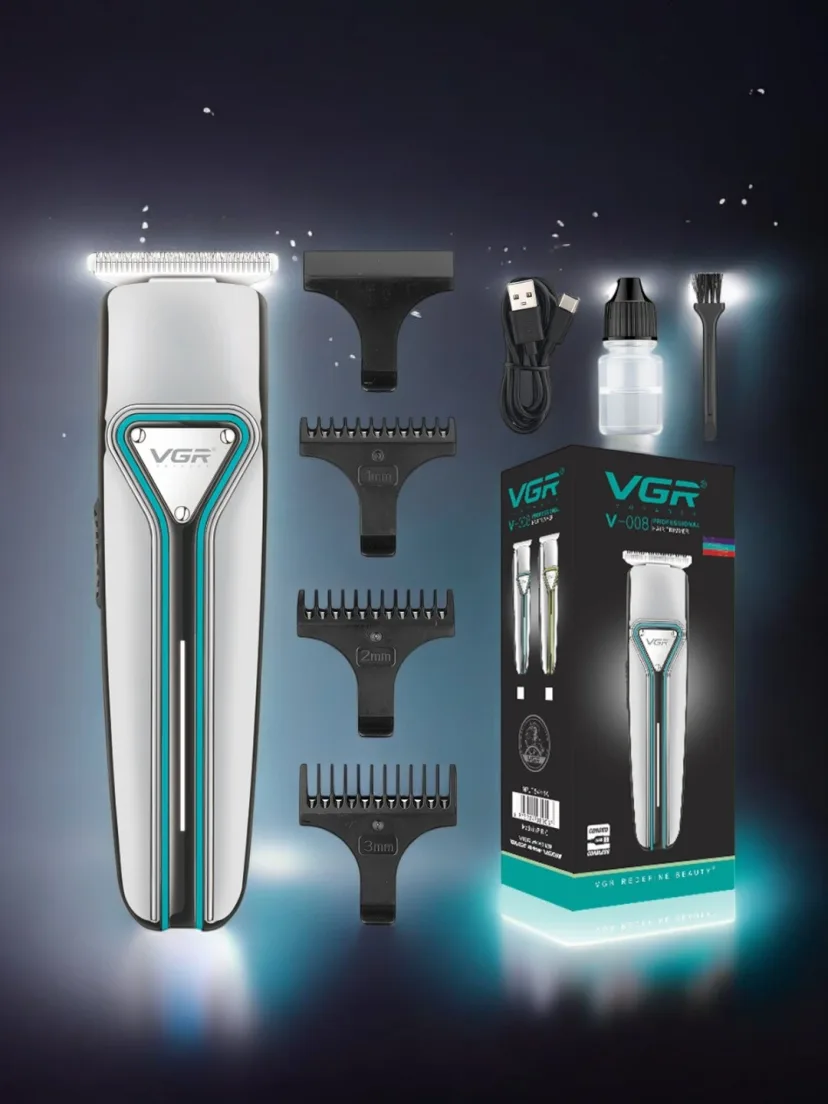 VGR V-008 Trimmer: Zanglamaydigan po'lat, 120 daqiqa ishlash