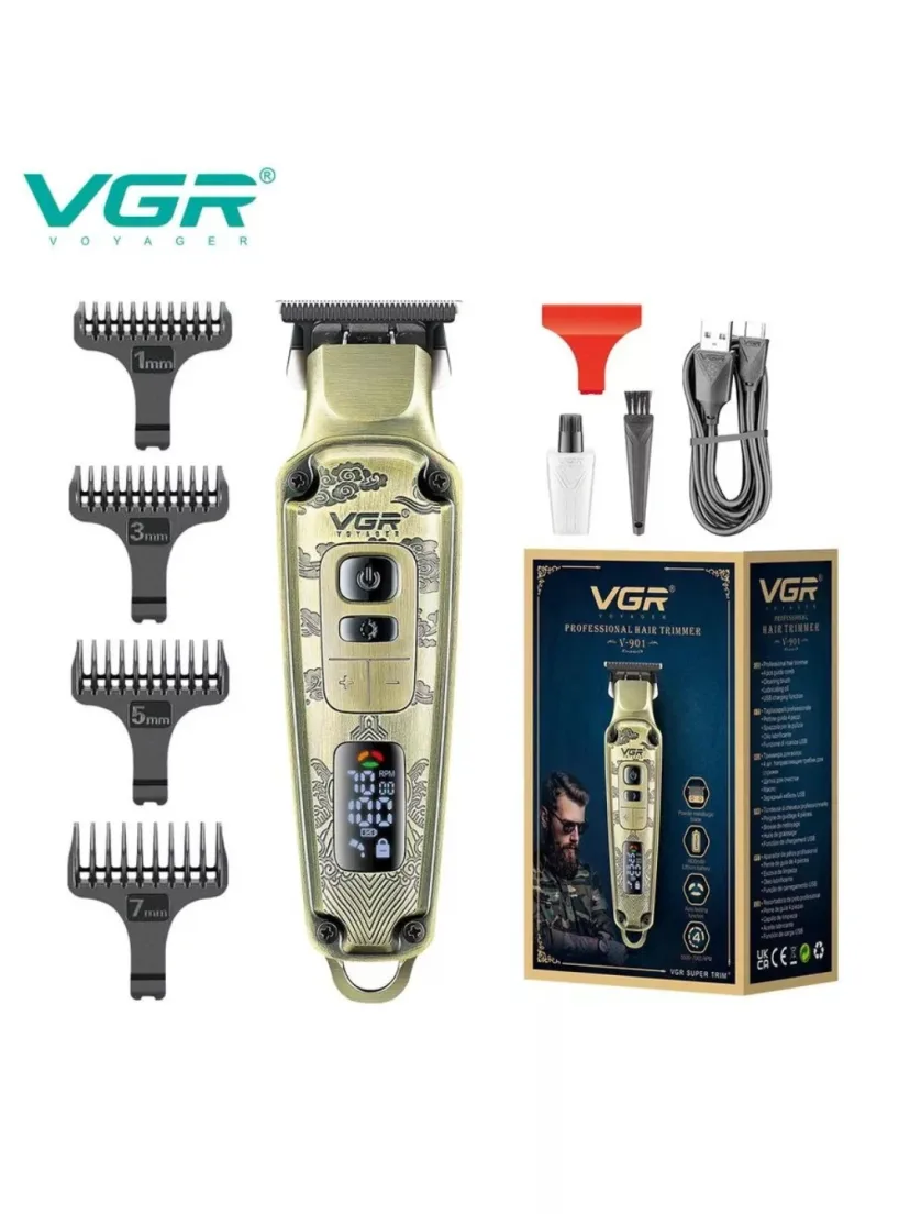 VGR V-901 Trimmer: 50 Sovutish, 300 Minut ishlaydi, USB