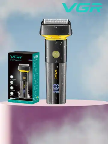 VGR V-355 Soqol Mashinasi | USB Zaryadli, 100 Dk Autonomiya, Po'lat Pichoqli