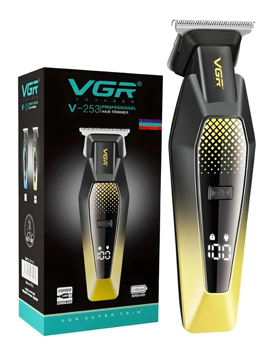 VGR V-253 Professional Soch Va Soqol Olish Mashinkasi USB-C