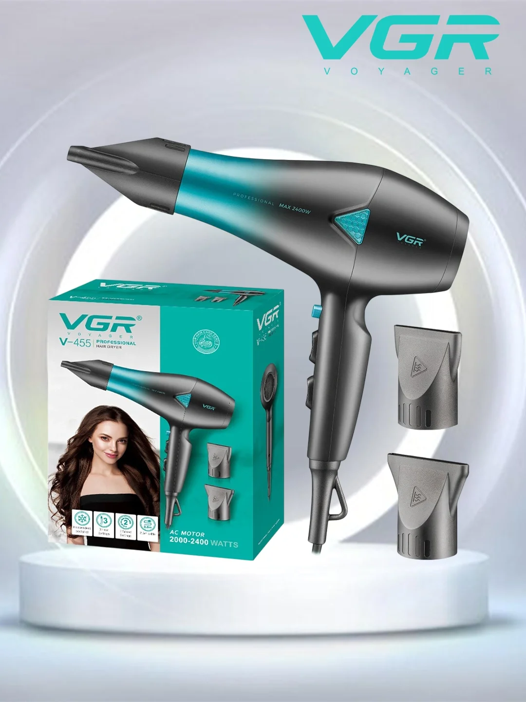 VGR V-455 Professional fen: Potent 2400W oqi uzgich - Asosiy rasm