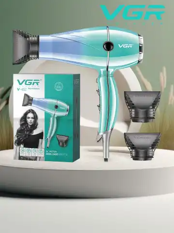 VGR V-452 Professional Fen, 2400W Quvvatli Suv, Soch Uchun