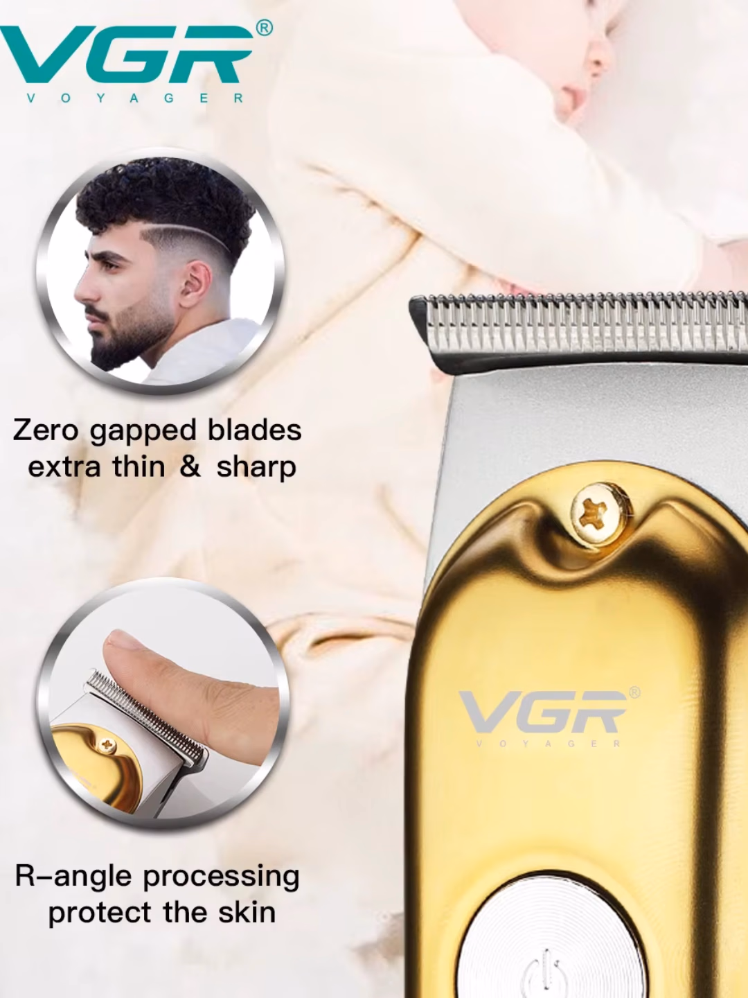 VGR V-290 Elektr Soqol Mashinasi: Zero Gapped Ustura va USB Zaryadlanish - 2