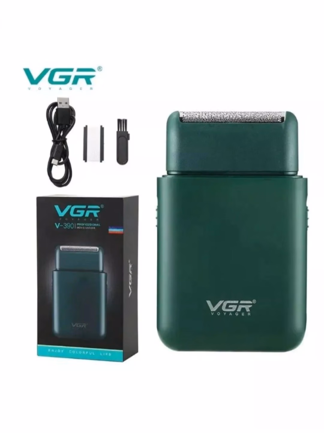 VGR V-390 elektr ustara, portativ, quruq va nam soqol olish uchun, 45 daqiqa avtonom