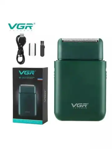 VGR V-390 elektr ustara, portativ, quruq va nam soqol olish uchun, 45 daqiqa avtonom