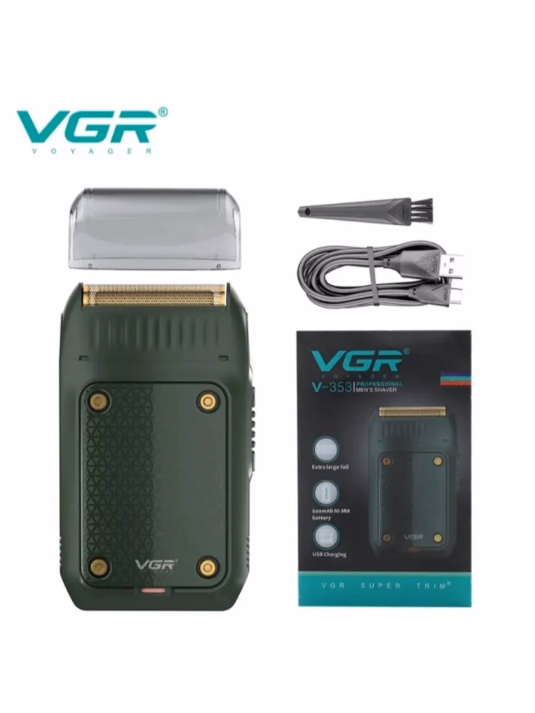VGR V-393 Elektr Ustara: 60 daq, Nam va Quruq Soqol Oluvchi - 2