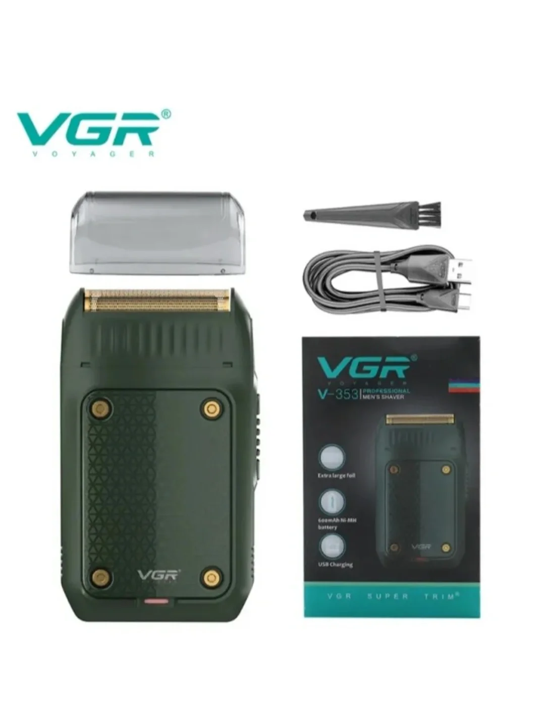 VGR V-393 Elektr Ustara: 60 daq, Nam va Quruq Soqol Oluvchi - 2