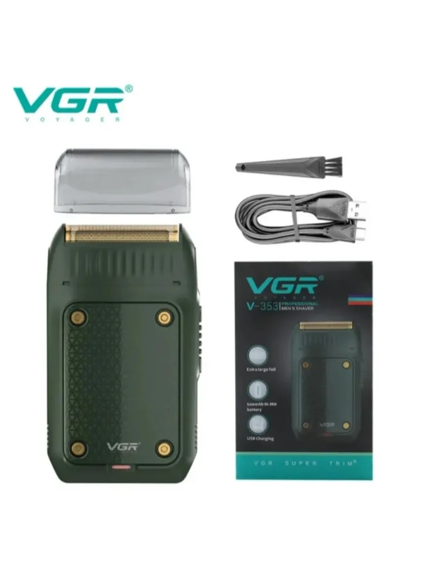 VGR V-393 Elektr Ustara: 60 daq, Nam va Quruq Soqol Oluvchi