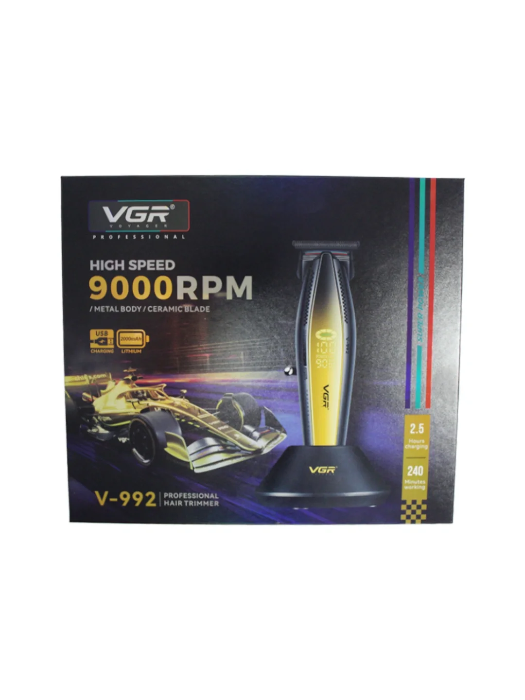 VGR V-615 Триммер для носа и ушей, USB, Нержавеющая сталь - 3