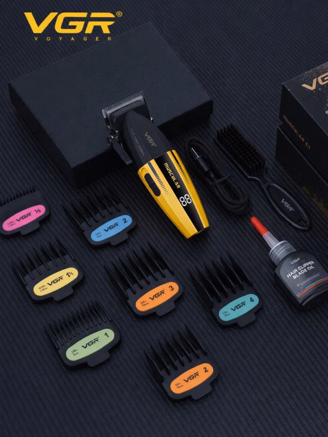 VGR V-615 Burun va Quloq Trimmeri, USB Quvvatlanadigan Zanglamas Po'lat - 5