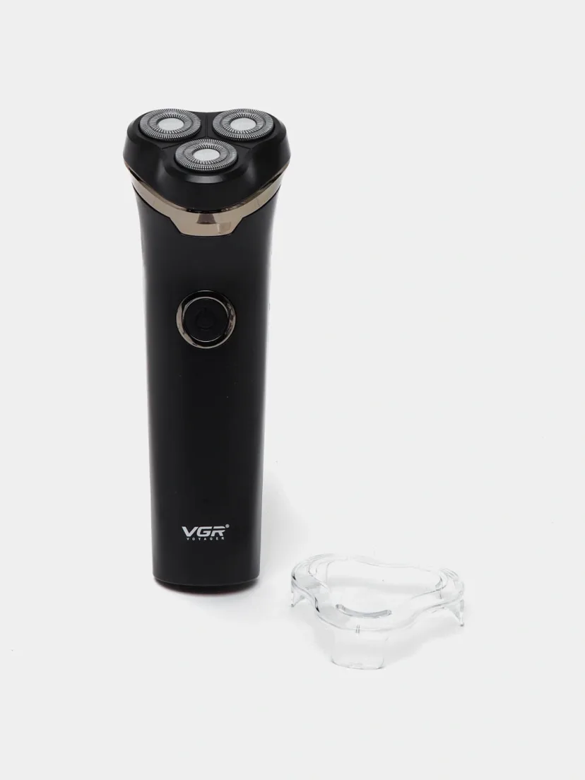 VGR V-319 Ustara, 3 qirrali zanglamas po'lat, USB zaryadli, quruq va ho'l soqol olish uchun