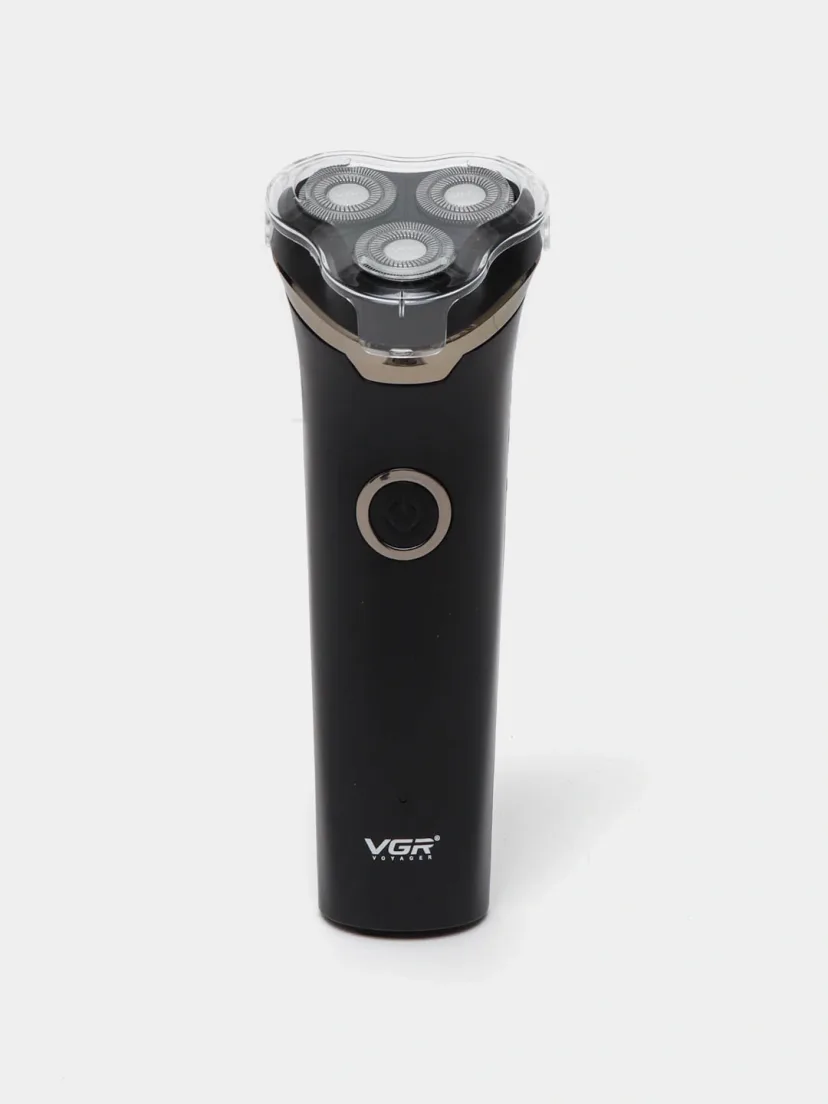 VGR V-319 Ustara, 3 qirrali zanglamas po'lat, USB zaryadli, quruq va ho'l soqol olish uchun