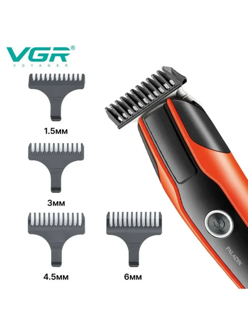 VGR V-999 Professional Simsiz Trimmer. Soch, Mo'ylov va Soqol Uchun Kesish Mashinasi