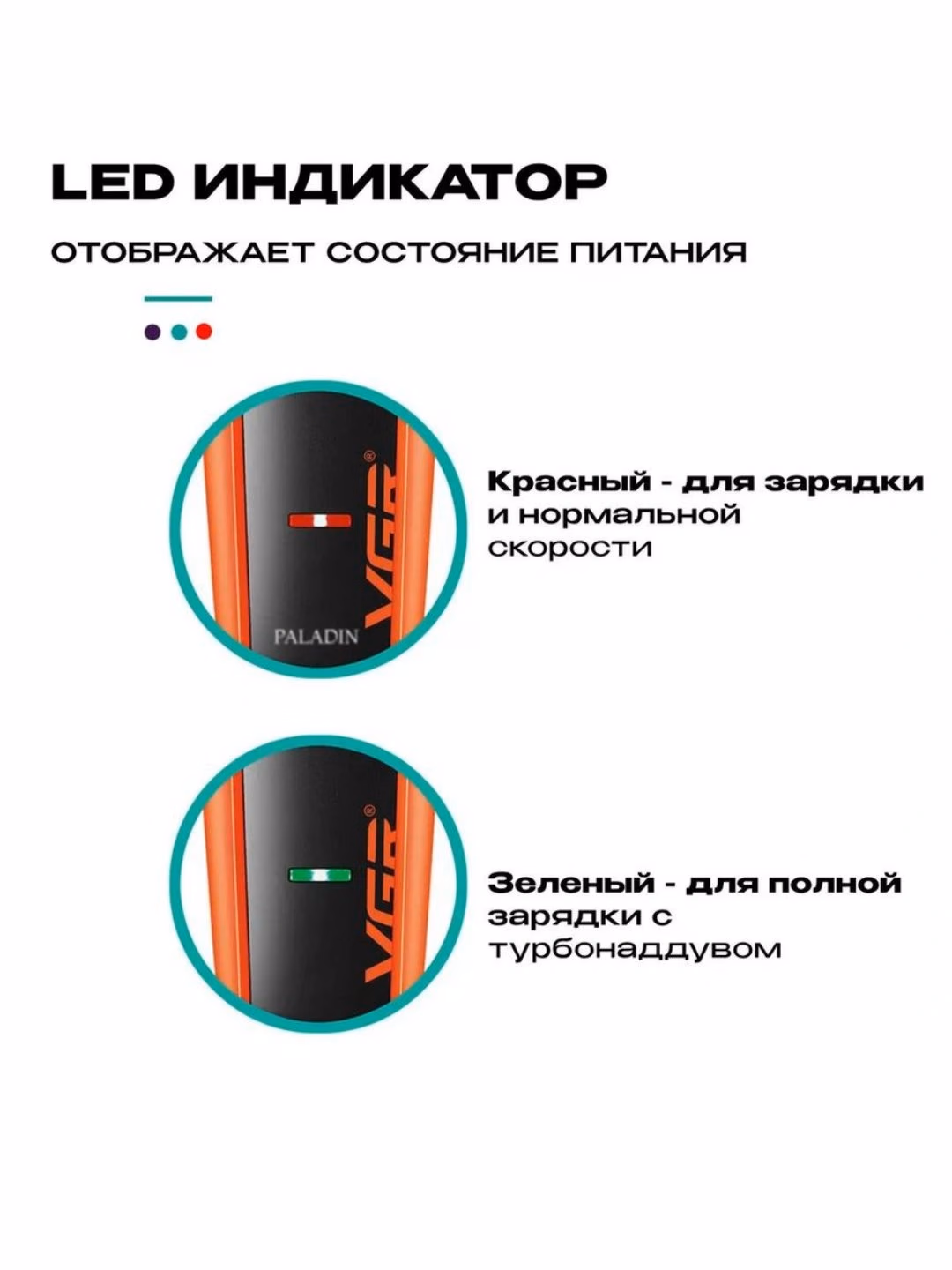 VGR V-999 Professional Simsiz Trimmer. Soch, Mo'ylov va Soqol Uchun Kesish Mashinasi - 3