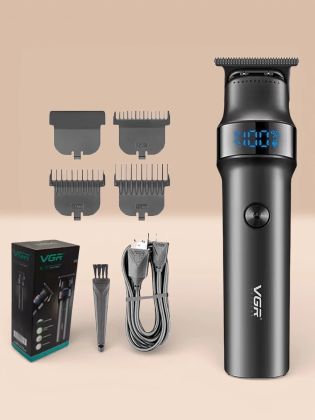 VGR V-933 soch va soqol uchun trimmer (zanglamas po'lat, 120 min) - Asosiy rasm