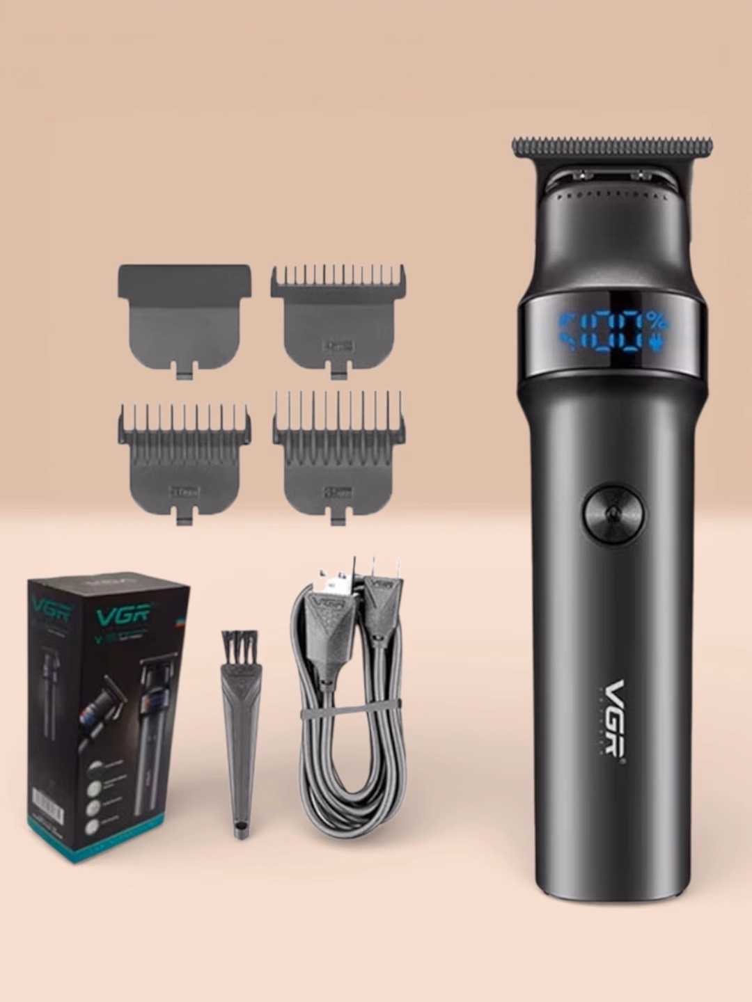 VGR V-933 soch va soqol uchun trimmer (zanglamas po'lat, 120 min) - 4